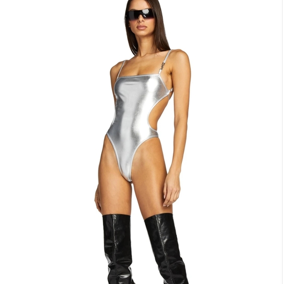 sold out I AM GIA silver bodysuit - Picture 3 of 6